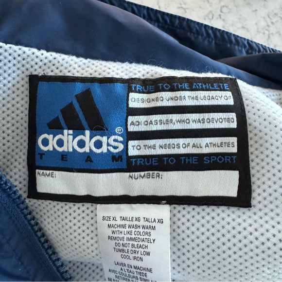 Vintage! Adidas Notre Dame University Basketball lined windbreaker set - Picture 9 of 16